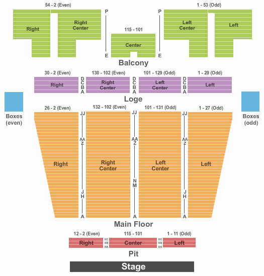 Stranahan Theater A Beautiful Noise Seating Chart